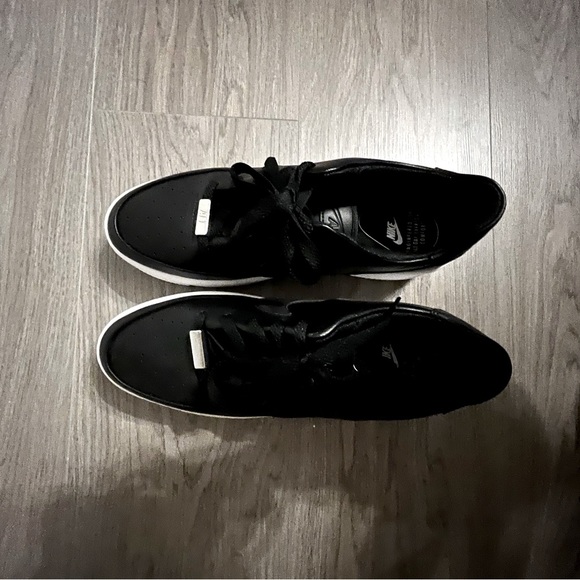 Nike AF1. Never worn. Perfect condition! Black leather w/ white platform sole. - Picture 4 of 7